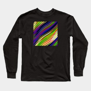 Progress Rainbow Pride Shining Satin Ripples Design Long Sleeve T-Shirt